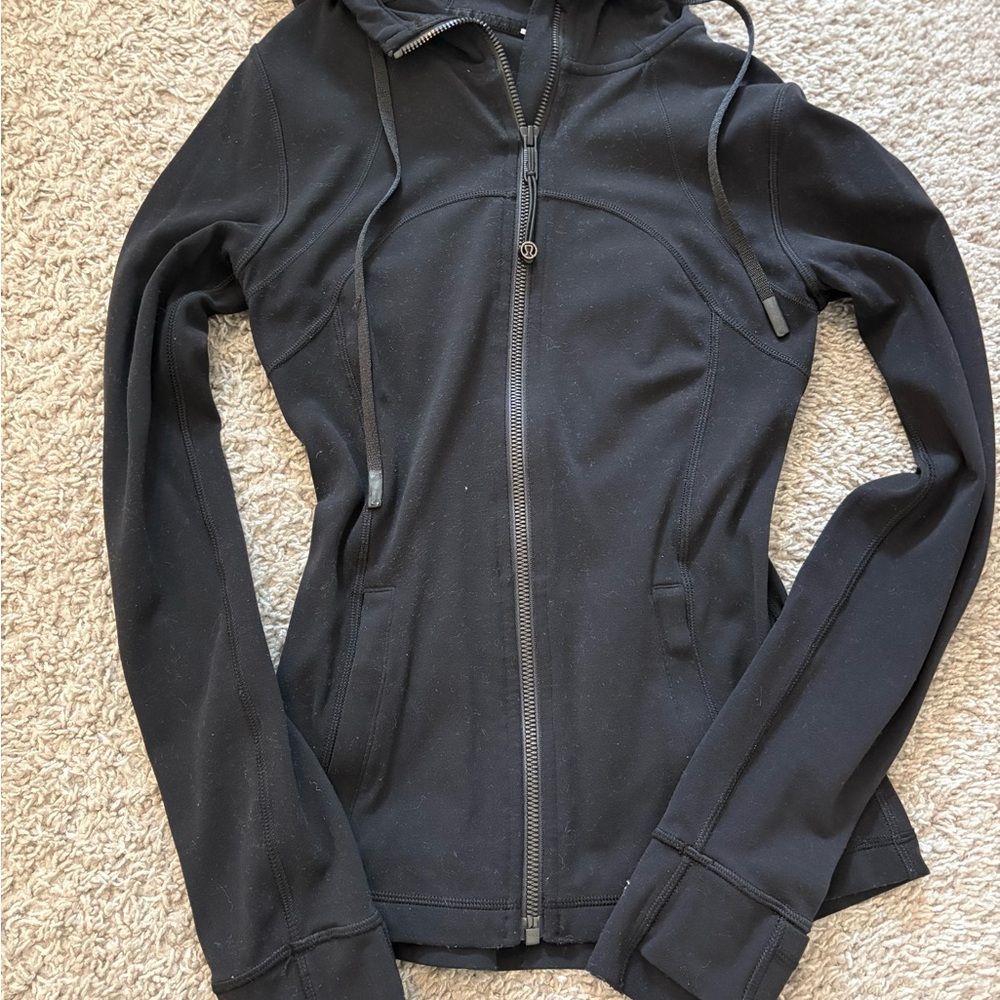 lululemon black hooded define jacket!!